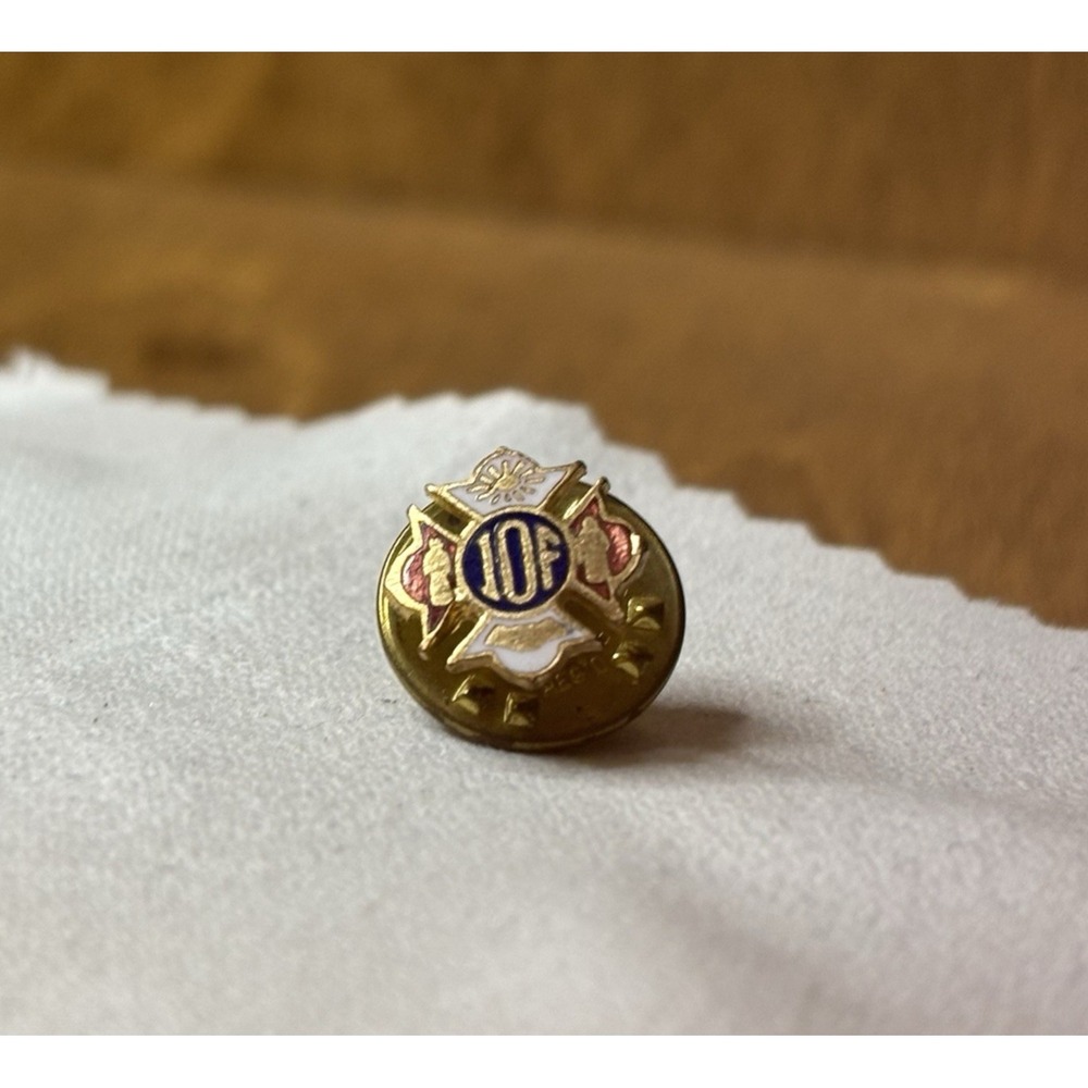 VTG Independent Order of Foresters IOF Enamel Lapel Pin Gold Tone Metal Lot of 2